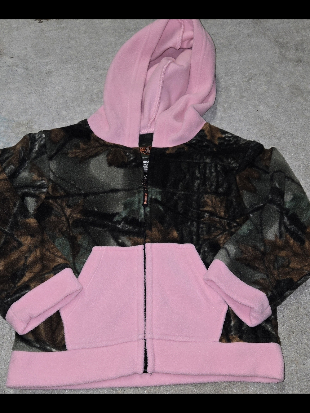 Trail Crest Hooded Fleece Jacket with Realtree Camo 4t